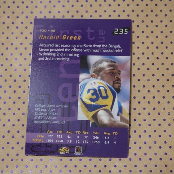 Harold Green #235 Football Card - Picture 2 of 2